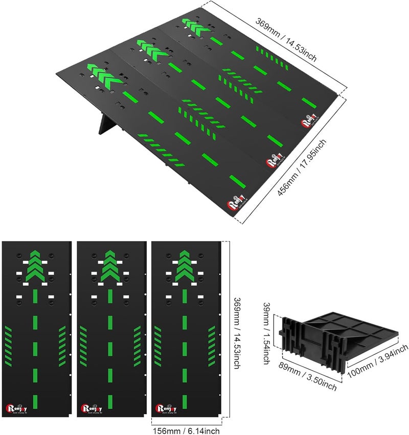 RCenjoy RC Car Jump Ramp Takeoff Board RC Ramp for Jumping Stunt Playset for 1/12 1/14 1/16 1/18 1/24 Remote Control Car (Black) - Image 2